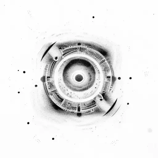 black hole tattoo design idea