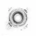 black hole tattoo design idea