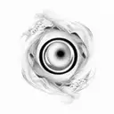 black hole tattoo design idea