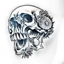 Skull tattoo design idea