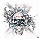 Skull tattoo design idea