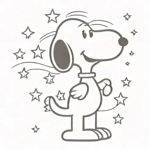 snoopy and Woodstock  tattoo design idea