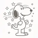 snoopy and Woodstock  tattoo design idea
