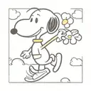 snoopy and Woodstock  tattoo design idea