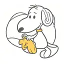 snoopy and Woodstock  tattoo design idea