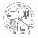 snoopy and Woodstock  tattoo design idea