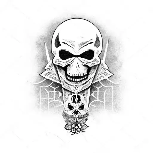 scarecrow memento mori tattoo design idea