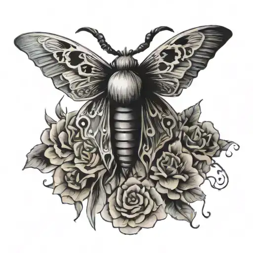 death moth  tattoo design idea