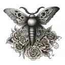 death moth  tattoo design idea