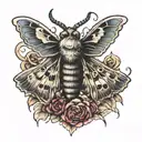 death moth  tattoo design idea