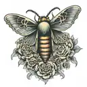 death moth  tattoo design idea