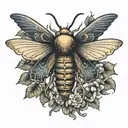 death moth  tattoo design idea