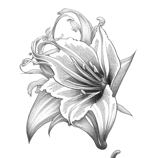 daylilies tattoo design idea