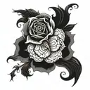 Blackout tattoo design idea