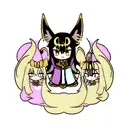 Anubis, lua e raios  tattoo design idea