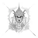 double m tattoo design idea