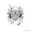 double m tattoo design idea