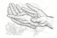The Creation of Adam, hands tattoo design idea