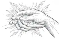The Creation of Adam, hands tattoo design idea