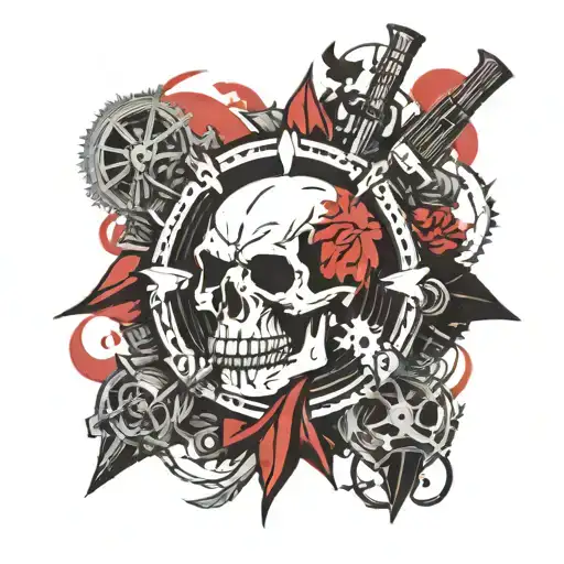 Video games (Red Dead Redemption 2, Gears or War) gym, self-improvement and letting go of the past tattoo design idea