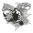 Video games (Red Dead Redemption 2, Gears or War) gym, self-improvement and letting go of the past tattoo design idea