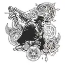 Video games (Red Dead Redemption 2, Gears or War) gym, self-improvement and letting go of the past tattoo design idea