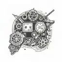 Video games (Red Dead Redemption 2, Gears or War) gym, self-improvement and letting go of the past tattoo design idea