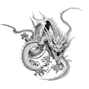 dragon death tattoo design idea