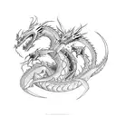 dragon death tattoo design idea