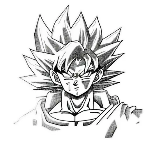 Goku going super sayian  tattoo design idea