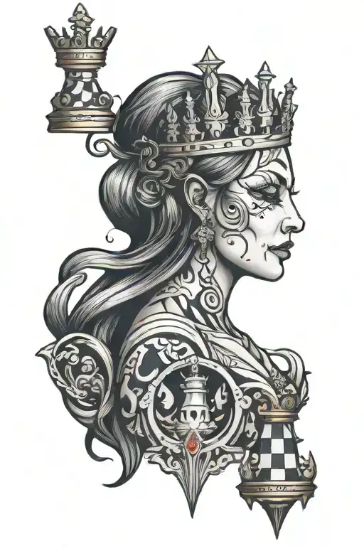 Chess Queen Chess tattoo design idea