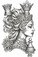 Chess Queen Chess piece is important tattoo design idea
