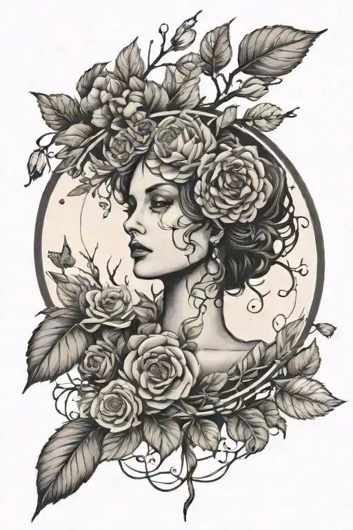 circle mother nature inspired tattoo tattoo design idea