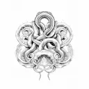 tentacle circle tattoo design idea