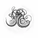 tentacle circle tattoo design idea
