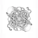 tentacle circle tattoo design idea