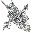 vines wrapped around pinky and ring fingers leading to rose hand tattoo tattoo design idea