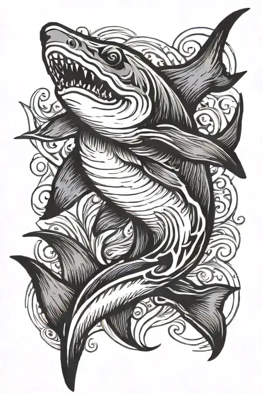 hammerhead shark tattoo design idea