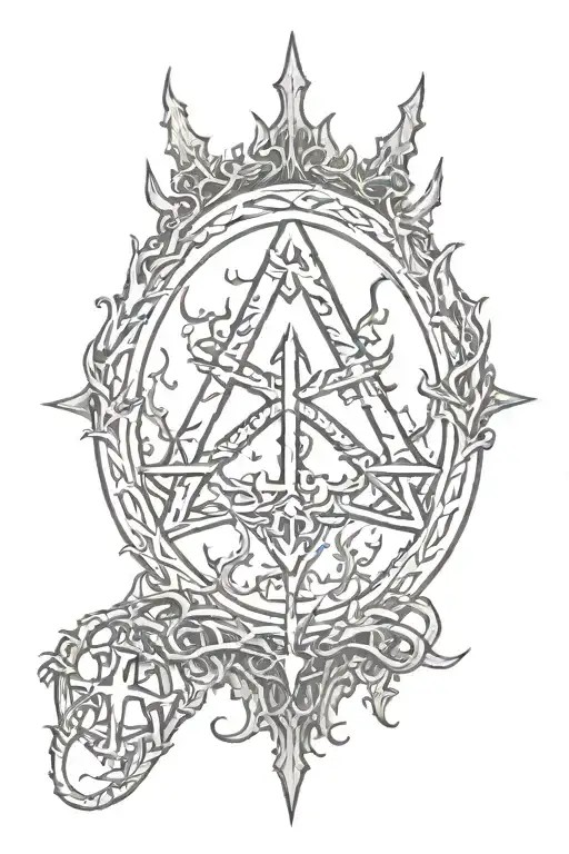 bloodborne sigil tattoo featuring the hunter caryll rune tattoo design idea