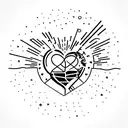 A minimalist tattoo of a globe with a heart-shaped marker on the locations where you and your family have traveled together. tattoo design idea