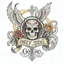 only god can judge me tattoo design idea