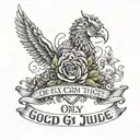 only god can judge me tattoo design idea