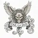 only god can judge me tattoo design idea
