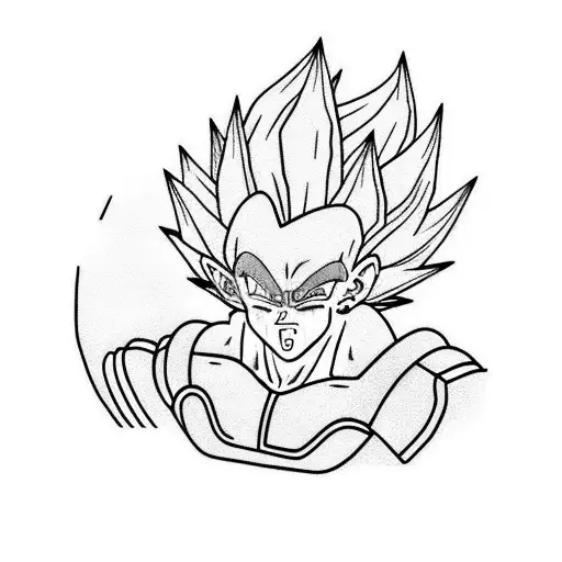 vegeta tattoo design idea