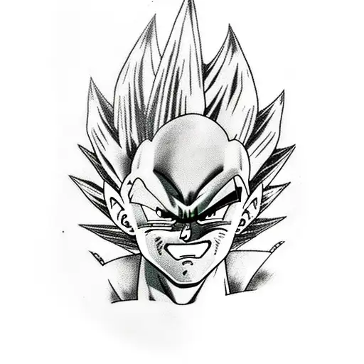 vegeta tattoo design idea