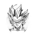 vegeta tattoo design idea