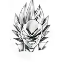 vegeta tattoo design idea