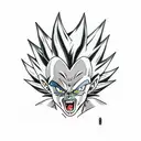 vegeta tattoo design idea