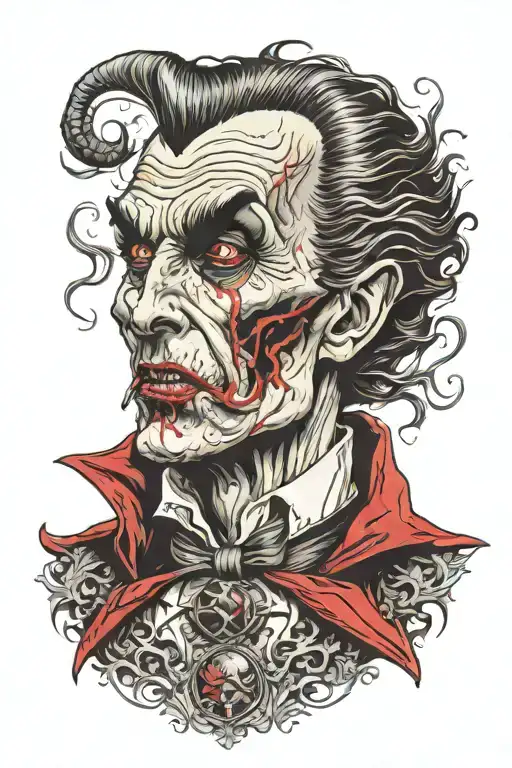 dracula tattoo design idea