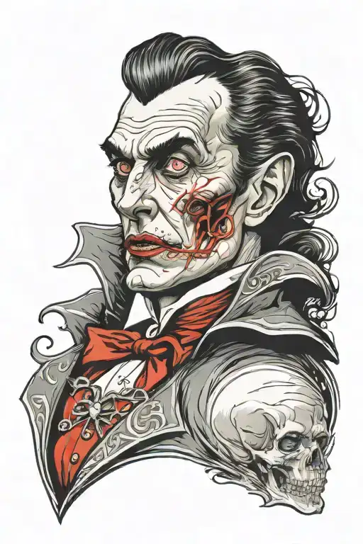 dracula tattoo design idea